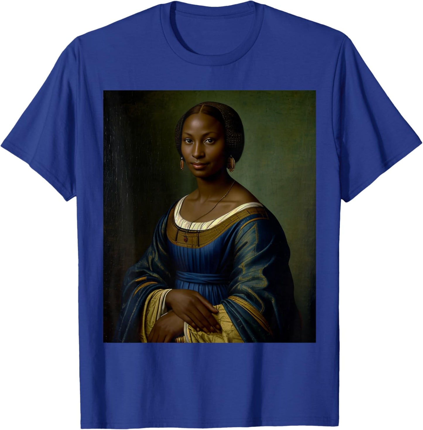 Black Mona Lisa Black History Month Woman Black Heritage T-Shirt - T-Shirt | Royal