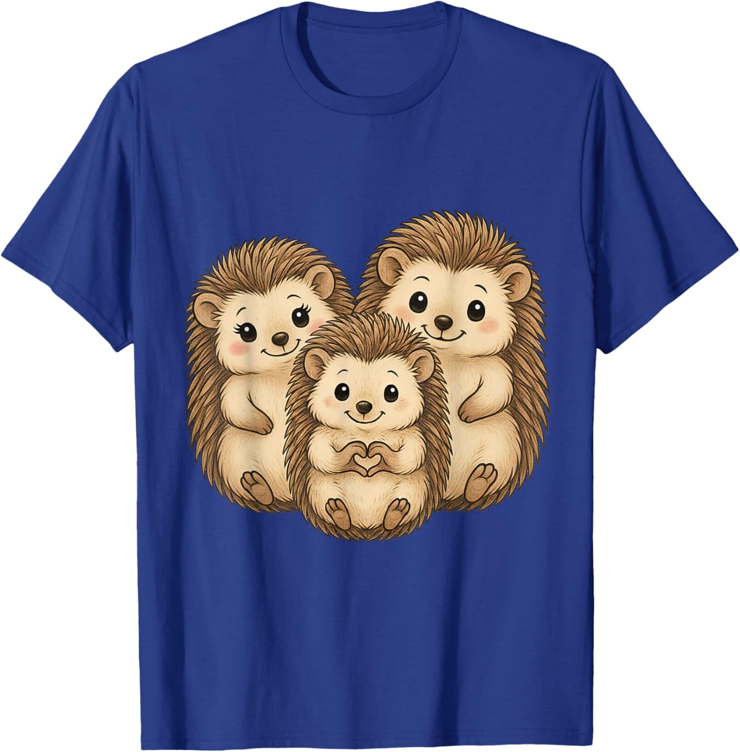 Igel mit Herz und Familie | Süßer Igel mit Mama & Papa T-Shirt - T-Shirt | Royal