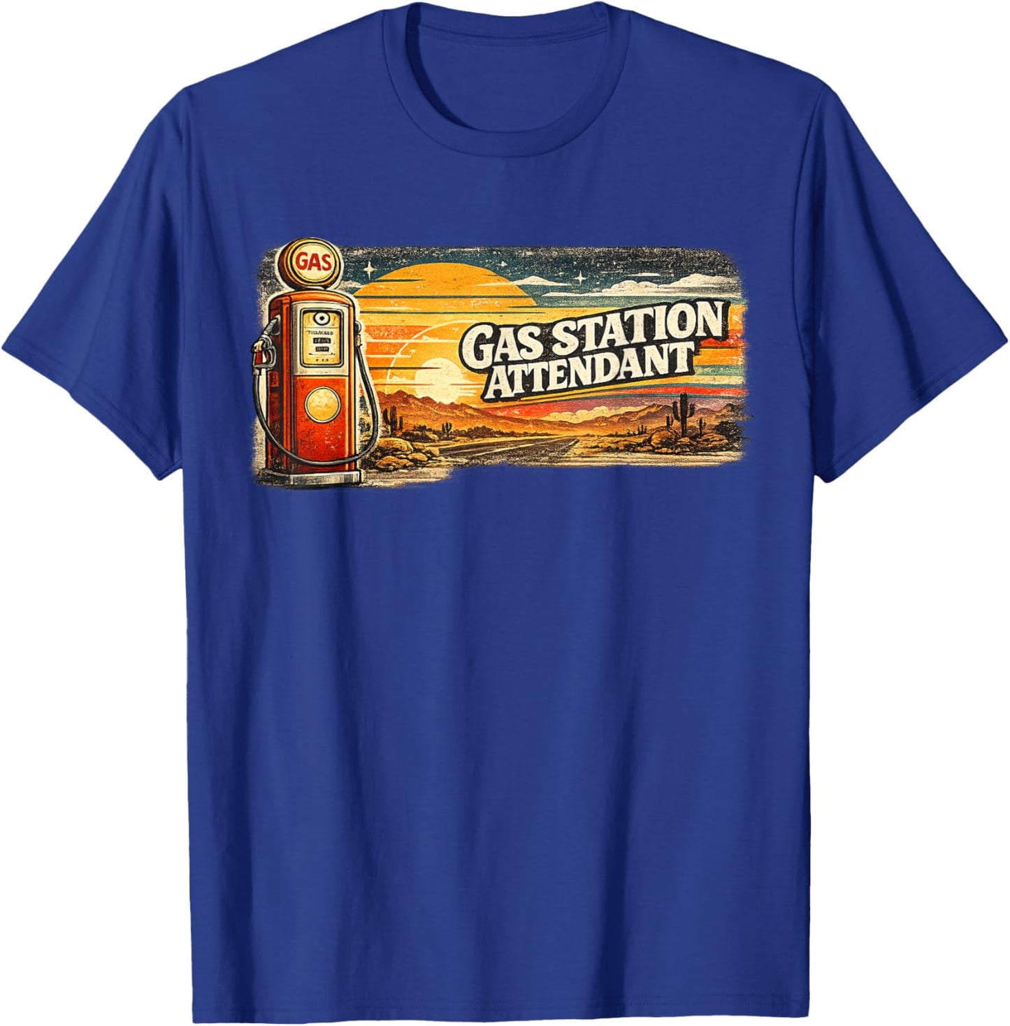 Gas Station Attendant T-Shirt - T-Shirt | Royal