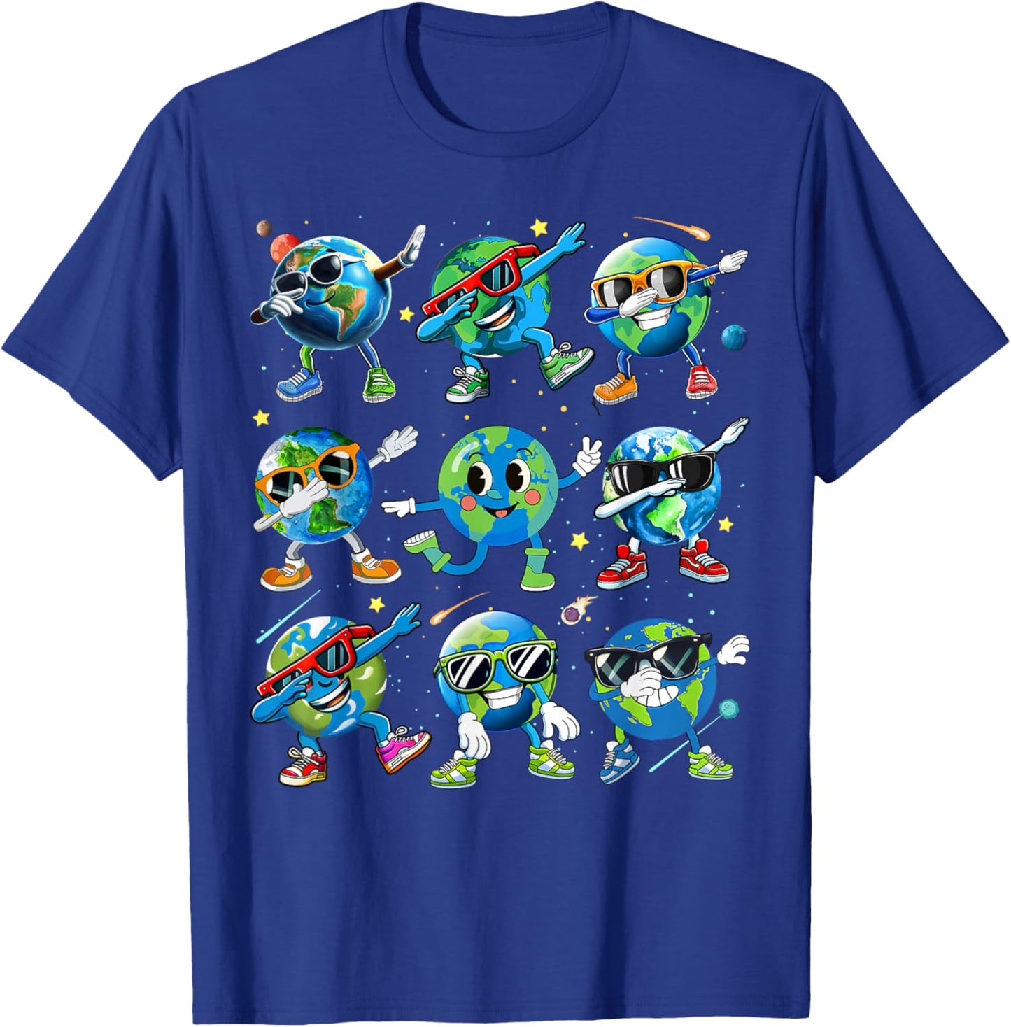 Dabbing Earth Funny Earth Day 2025 Boys Girls Kids Toddlers T-Shirt - T-Shirt | Royal