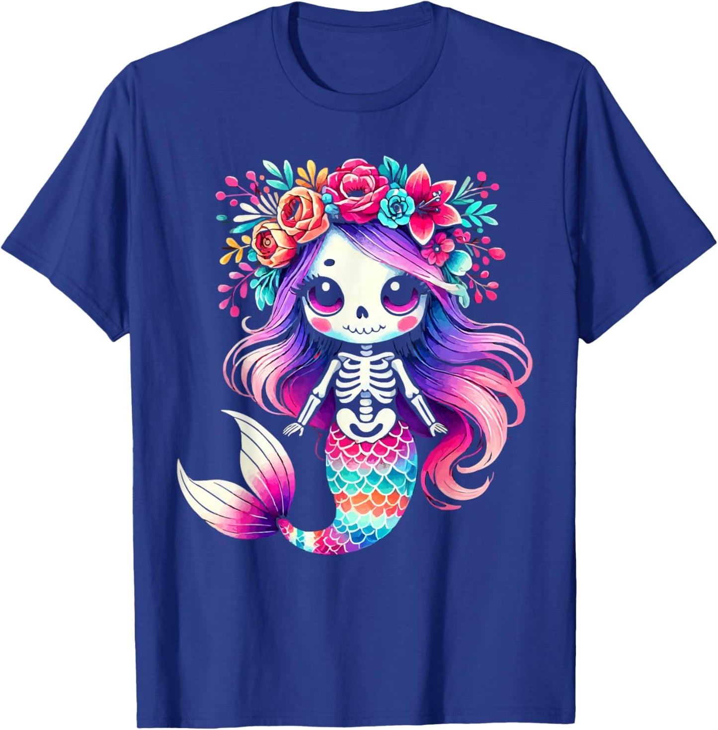 Zombie Mermaid Halloween Costume Spooky Trick Or Treat T-Shirt - T-Shirt | Royal