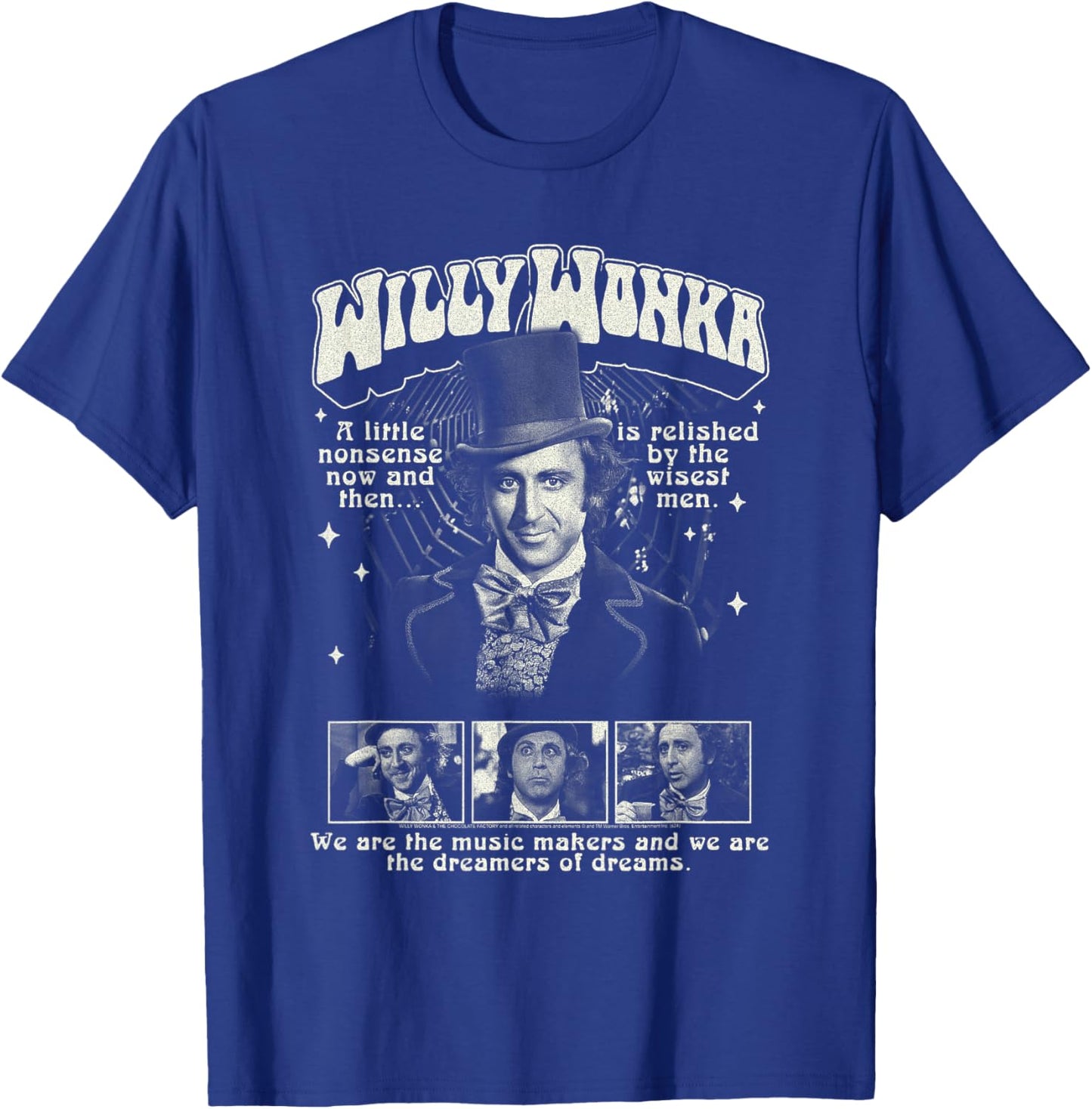 Willy Wonka and The Chocolate Factory Wonka Collage Movie T-Shirt - T-Shirt | Royal