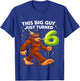 Kids Bigfoot Six 6th Birthday Sasquatch 6 Year Old Boys Kids T-Shirt - T-Shirt | Royal