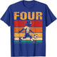4 Year Old Soccer Boy Birthday Vintage 4th Birthday Boy T-Shirt - T-Shirt | Royal