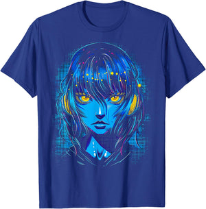 Anime Manga Motif Blue-Eyes Art Anime T-Shirt - T-Shirt | Royal