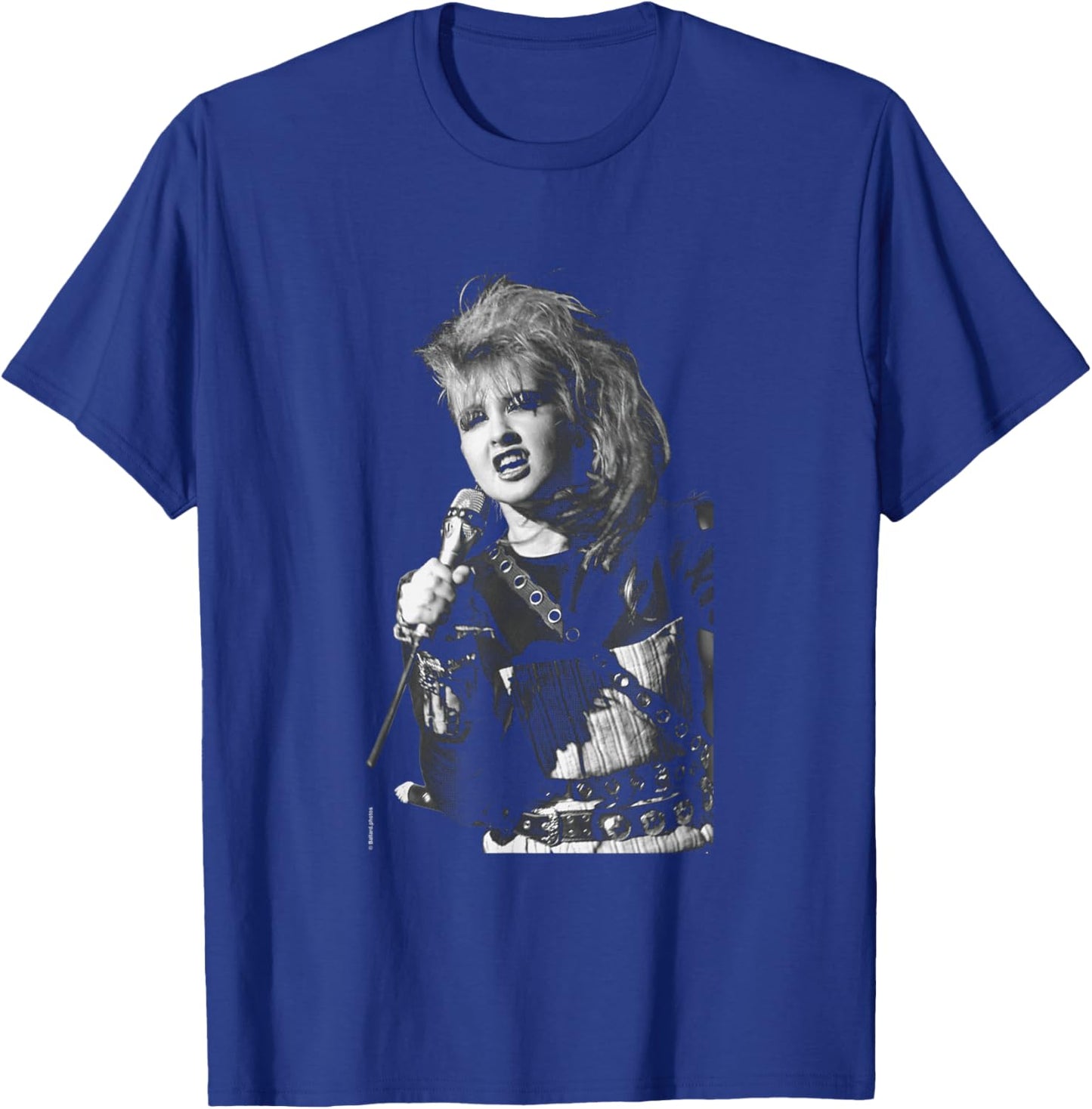 Pop Singer Cyndi Lauper Live by Allan Ballard T-Shirt - T-Shirt | Royal