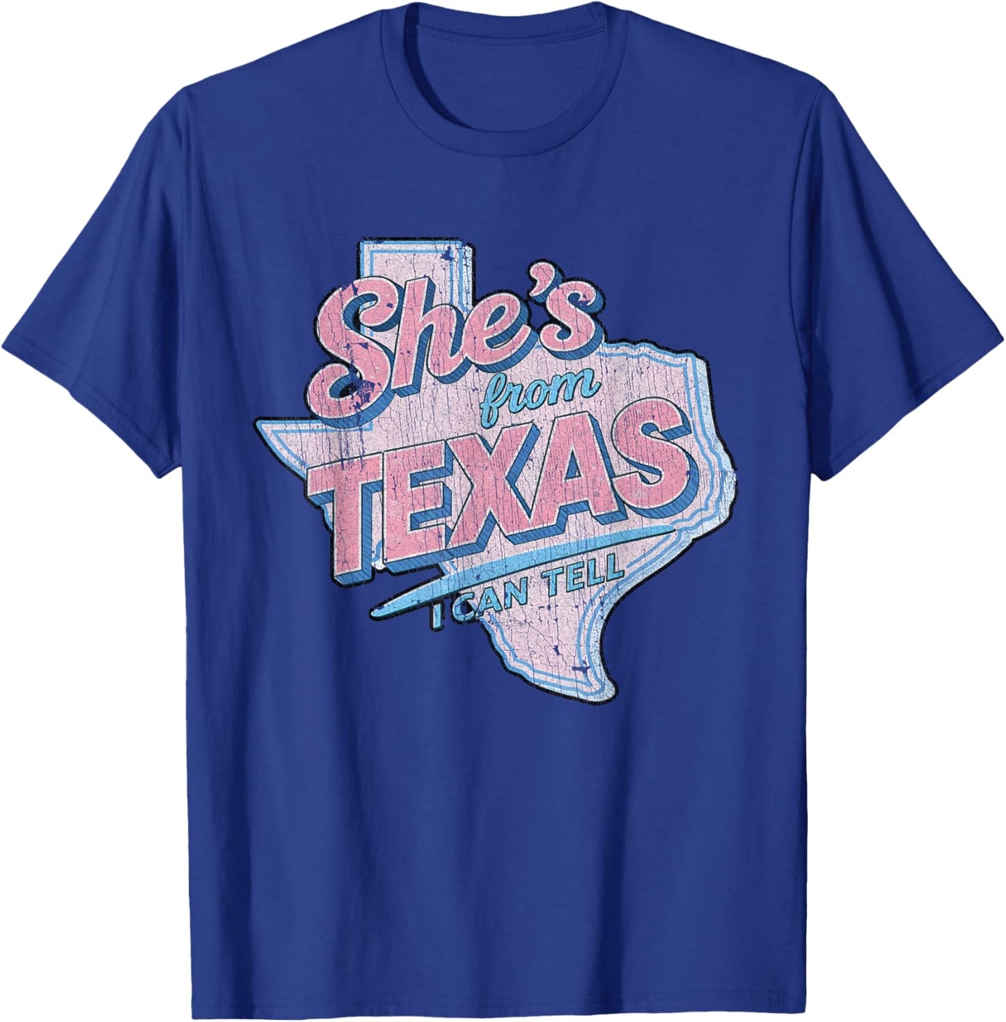 Retro She's from Texas I Can Tell Vintage Y2K Southern Girl T-Shirt - T-Shirt | Royal