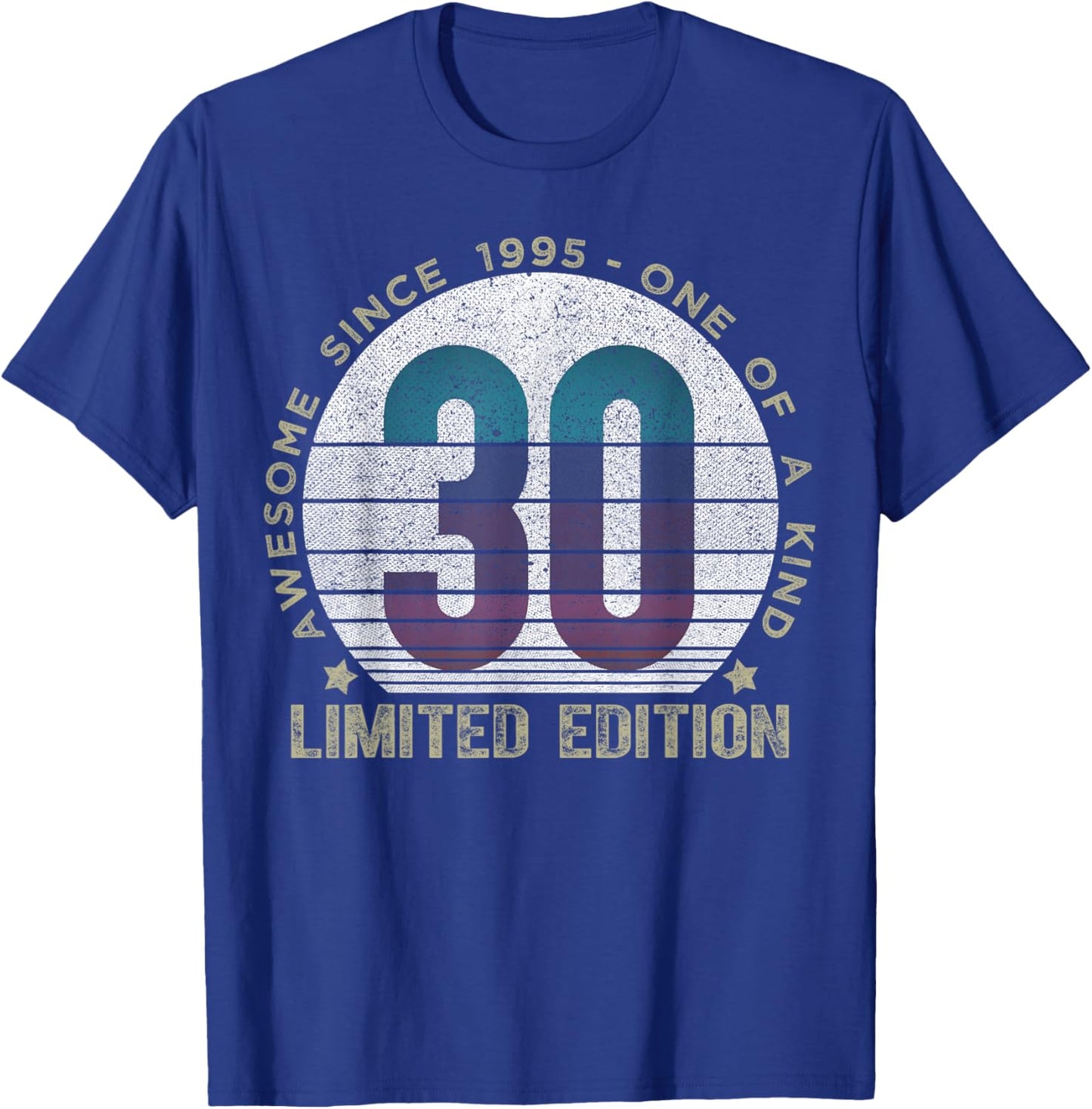 30 Year Old Gifts Vintage 1995 Limited Edition 30th Birthday T-Shirt - T-Shirt | Royal