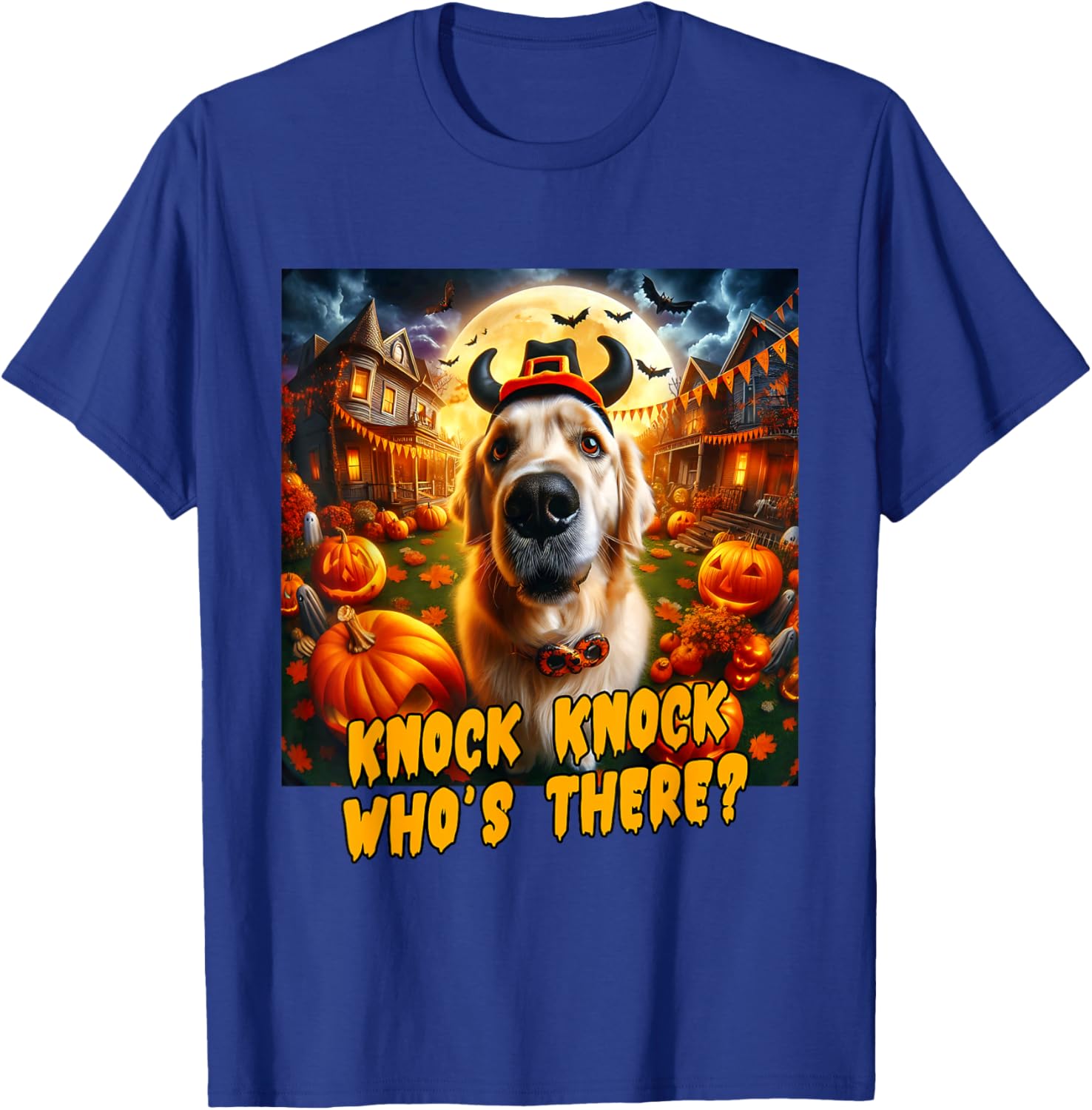 Golden Retriever Halloween Men Women Boys Kids Costume Idea T-Shirt - T-Shirt | Royal