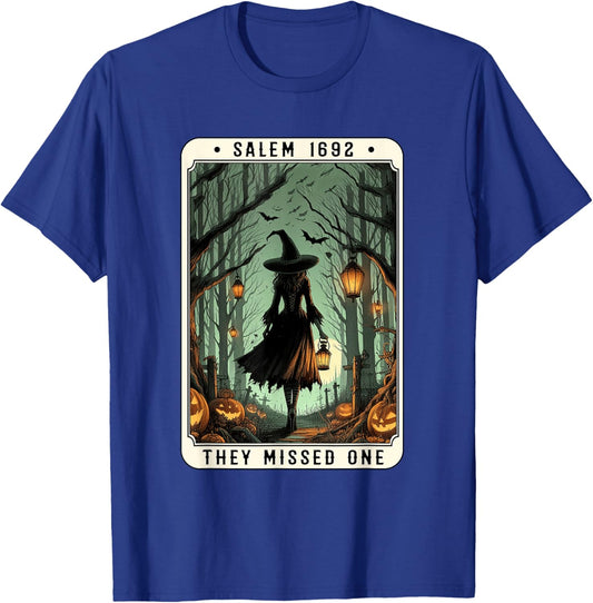 Salem 1692 Halloween Witch They Missed One Tarot Card Women T-Shirt - T-Shirt | Royal