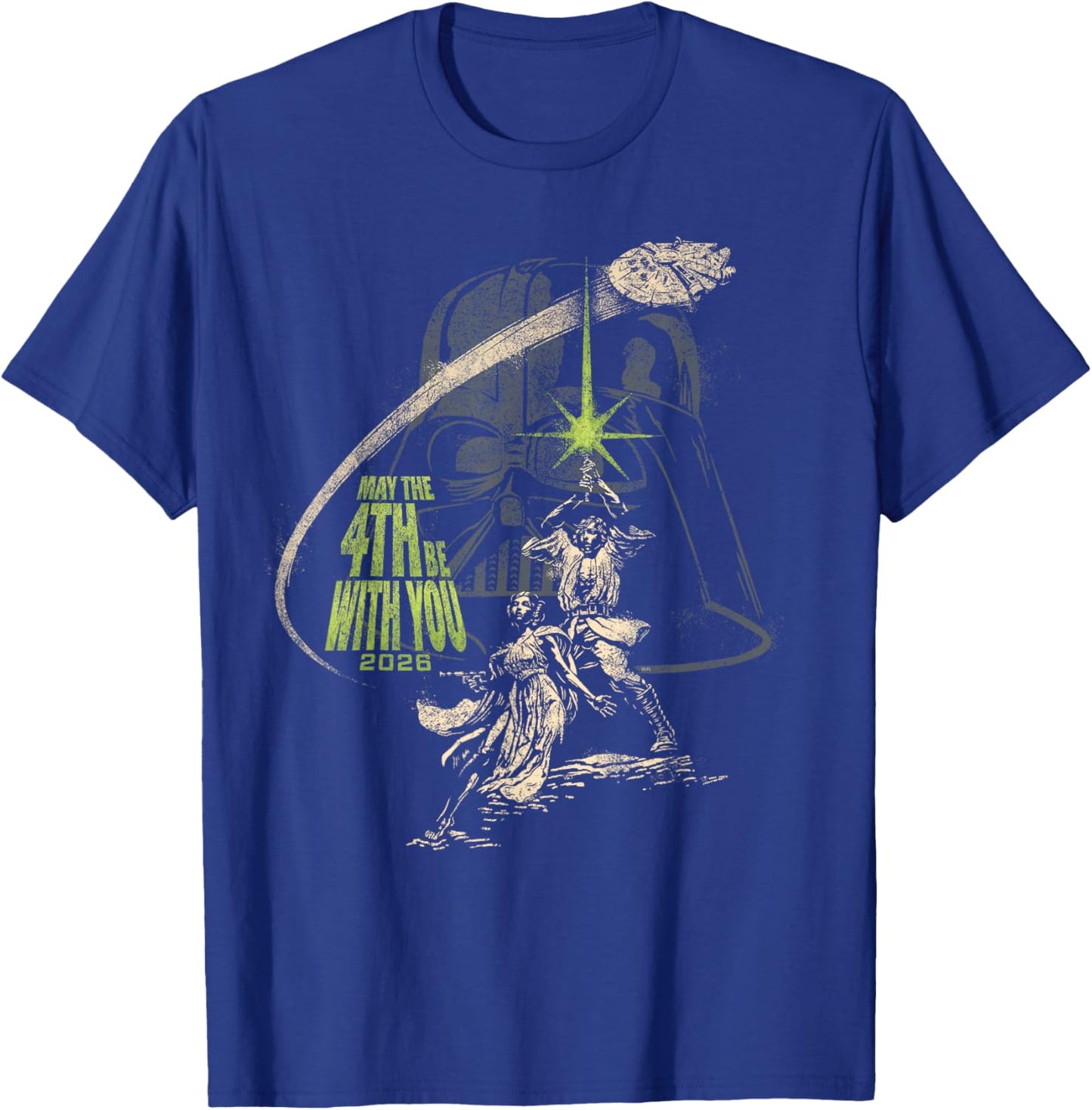 Star Wars May the 4th Be With You 2026 Vintage Distressed T-Shirt - T-Shirt | Royal