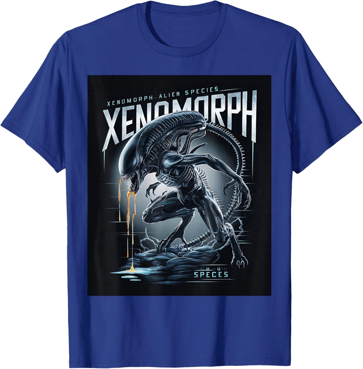 Alien 45th Anniversary Xenomorph 1979 Movie Poster in Space T-Shirt - T-Shirt | Royal