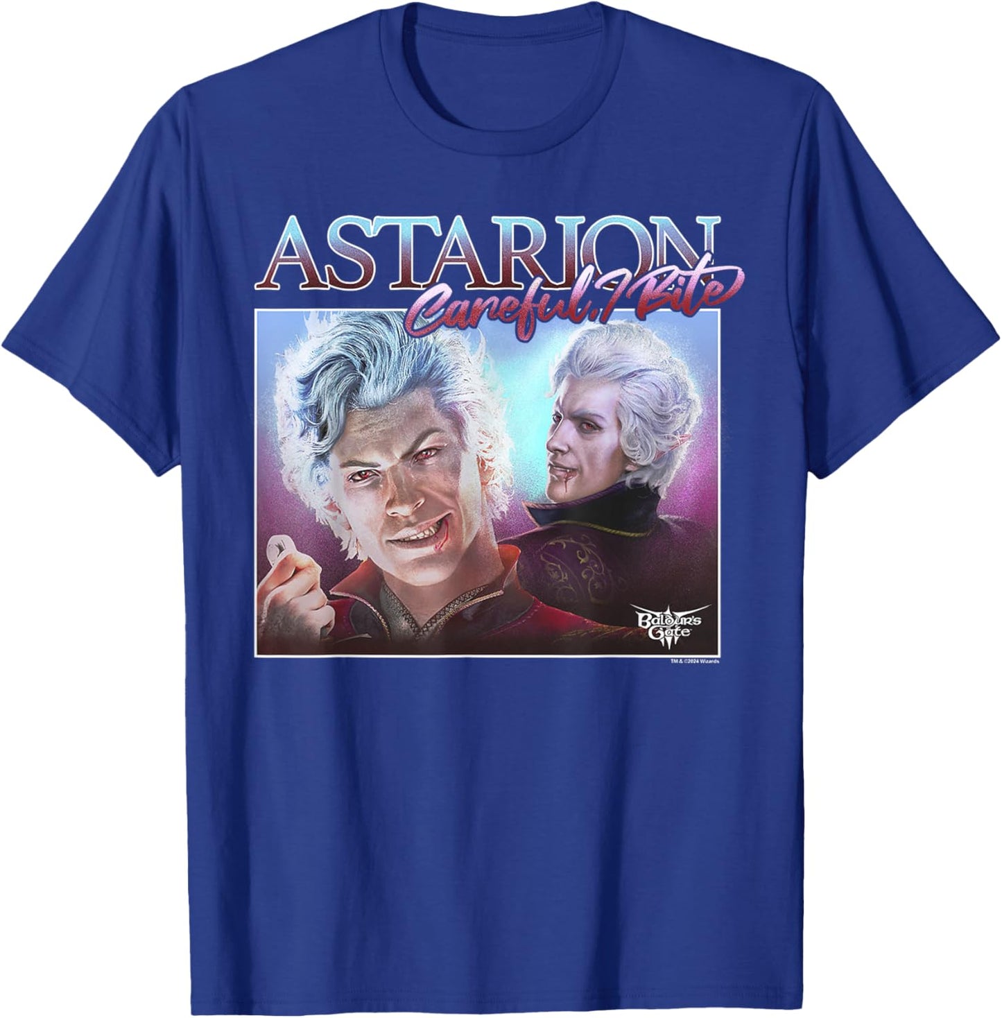 Dungeons & Dragons Careful I Bite Astarion Portrait T-Shirt - T-Shirt | Royal