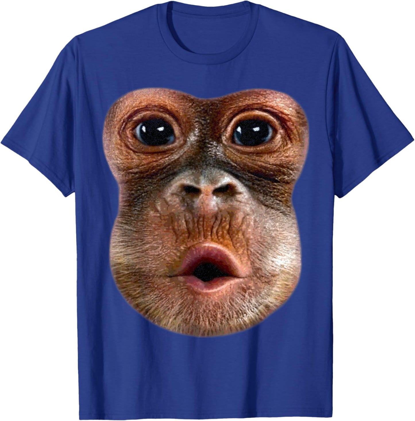 Monkey Stomach Blow Face Funny Meme Halloween Costume T-Shirt - T-Shirt | Royal