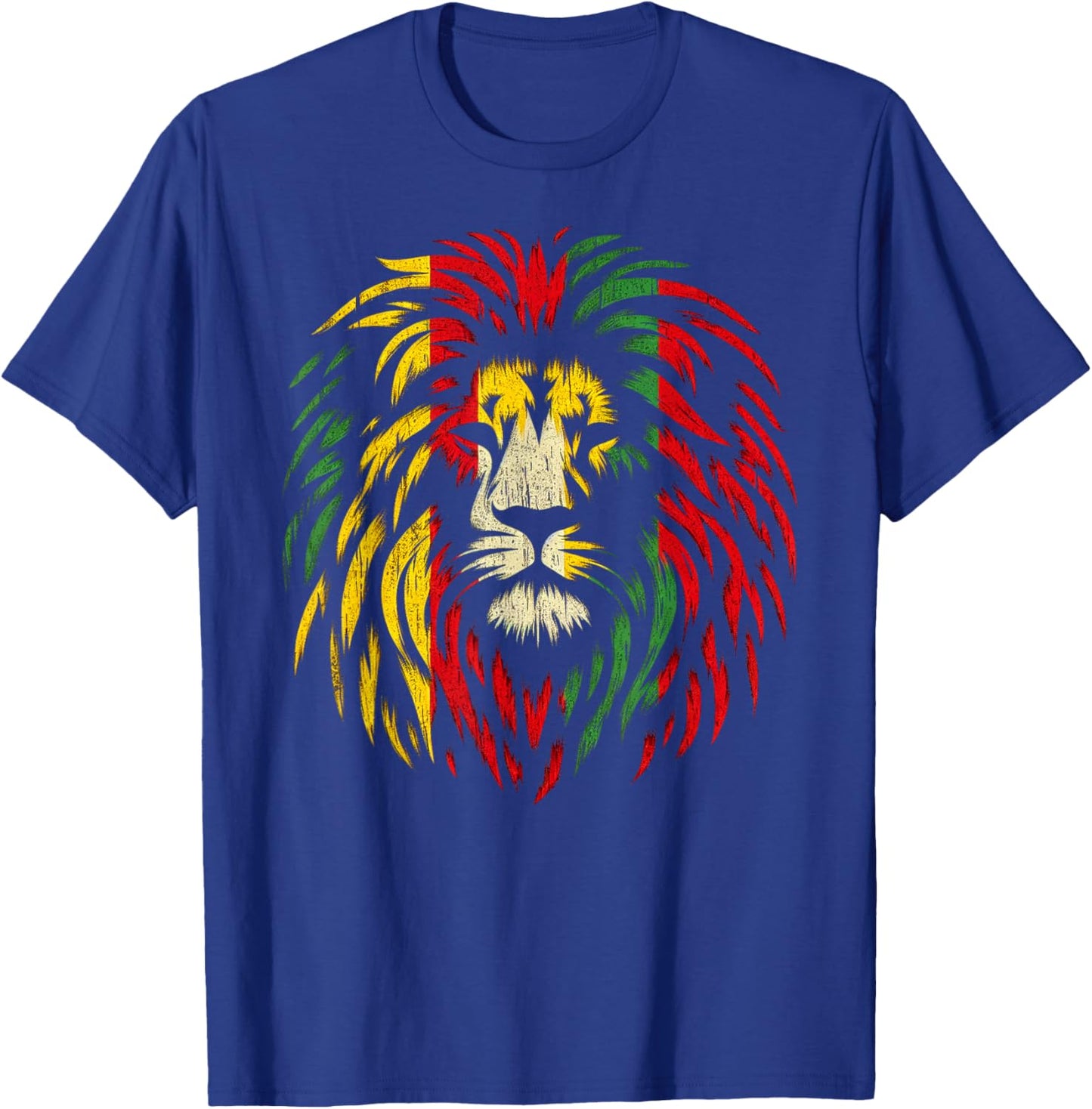 Bold Rasta Lion T-Shirt - T-Shirt | Royal