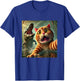 Cat Selfie With Alligator Funny Cat And Alligator T-Shirt - T-Shirt | Royal