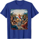 Jesus Playing Drums Funny Christian Drummer Painting T-Shirt - T-Shirt | Royal