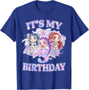 5 Years Old Birthday K pop Kids 5th Bday Girls K-pop T-Shirt - T-Shirt | Royal