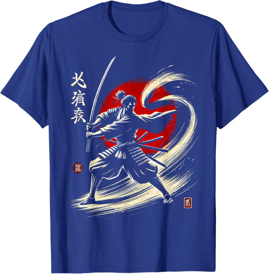 Japanese Warrior Samurai Ninja Japan Men Women Kids T-Shirt - T-Shirt | Royal