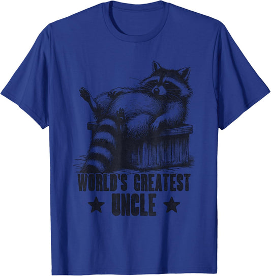World's Greatest Uncle For Sarcastic Uncle Raccoon Fan T-Shirt - T-Shirt | Royal