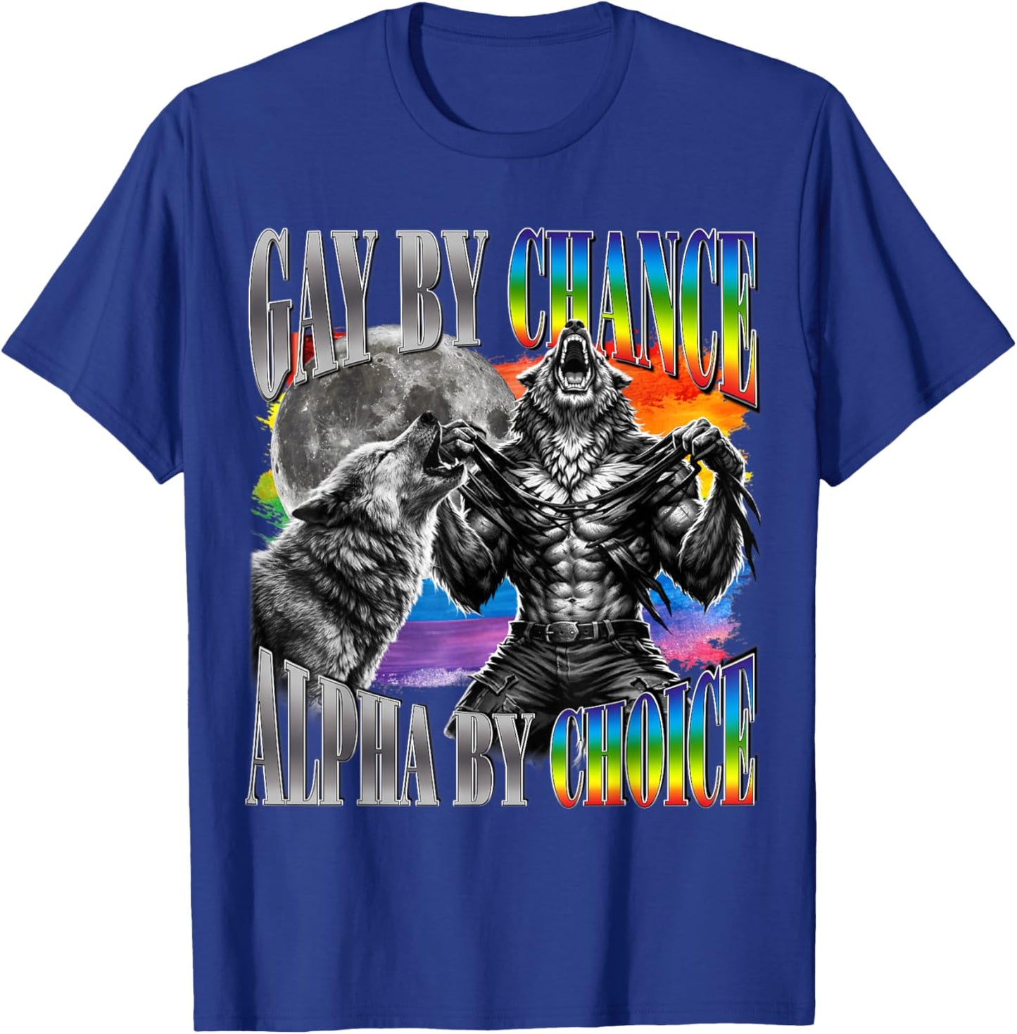 Zufällig Homosexuell Alpha Von Choice Alpha Wolf LGBT-Sigma-Grafik T-Shirt - T-Shirt | Royal