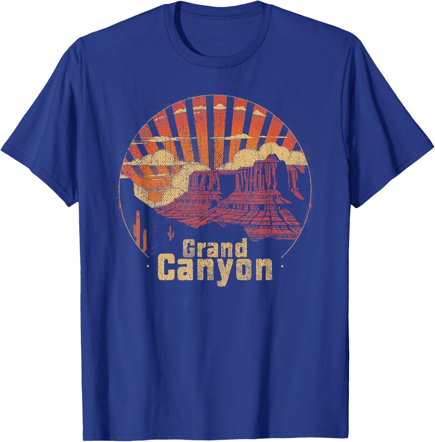Grand Canyon - US National Park Vintage Men Women Kids Retro T-Shirt - T-Shirt | Royal