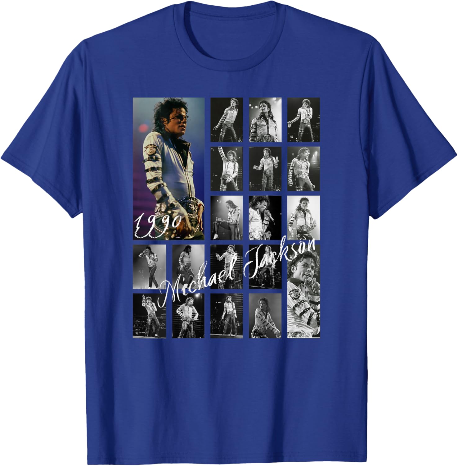 MJ-077_Back Printed T-Shirt - T-Shirt | Royal