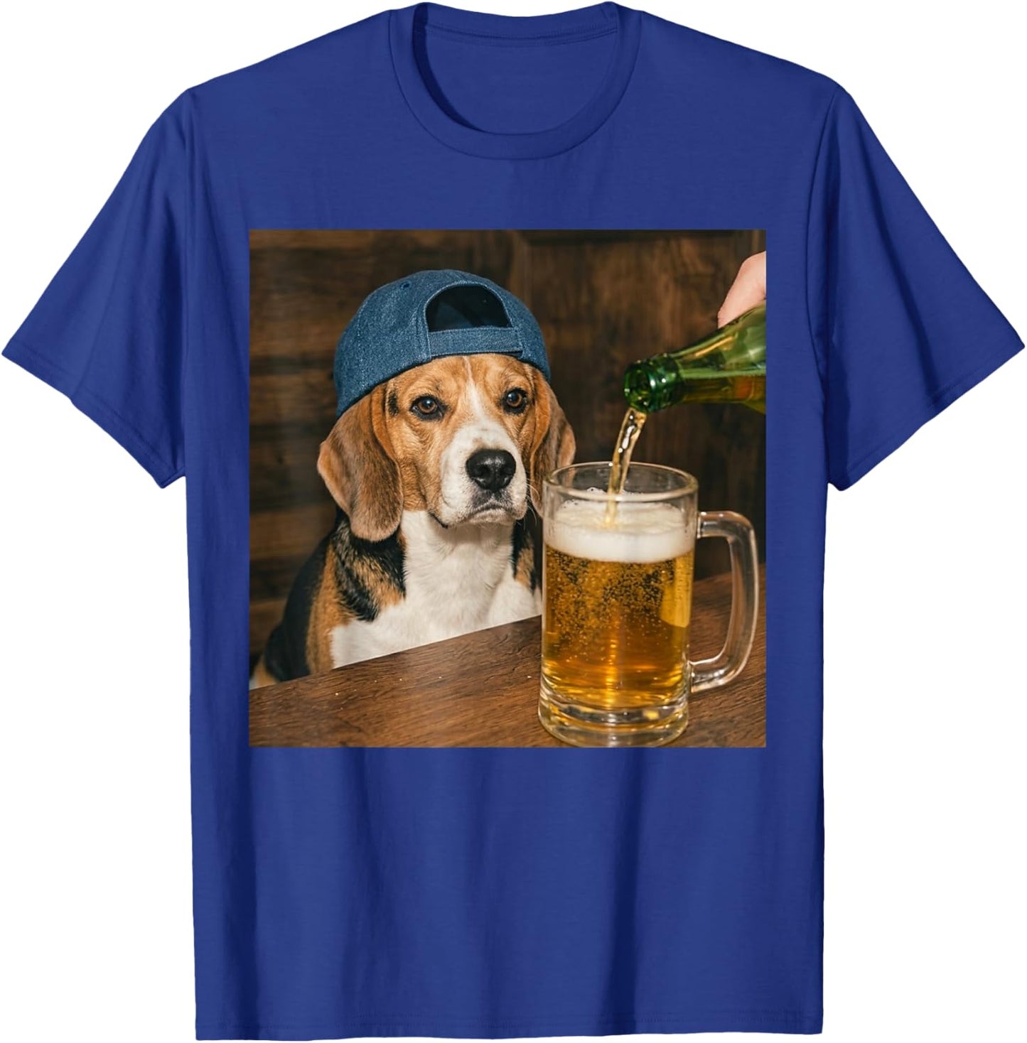 Beagle Drinking Beer Funny Dog Meme T-Shirt - T-Shirt | Royal