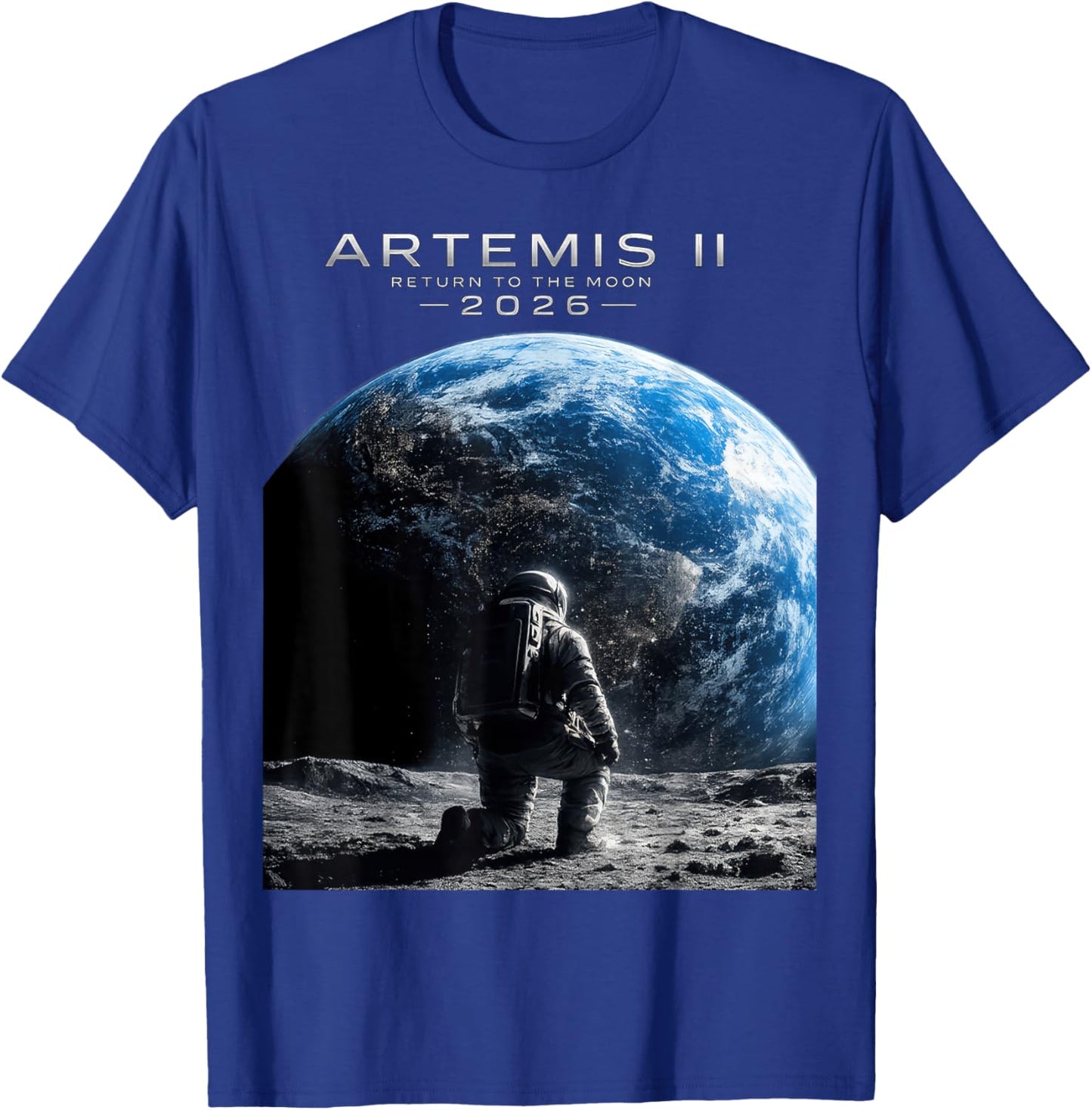 Artemis II Rocket Space Launch Back to The Moon Mission 2026 T-Shirt - T-Shirt | Royal