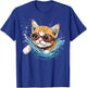 Swimmer Cat on Swimming Men Women Kids T-Shirt - T-Shirt | Royal