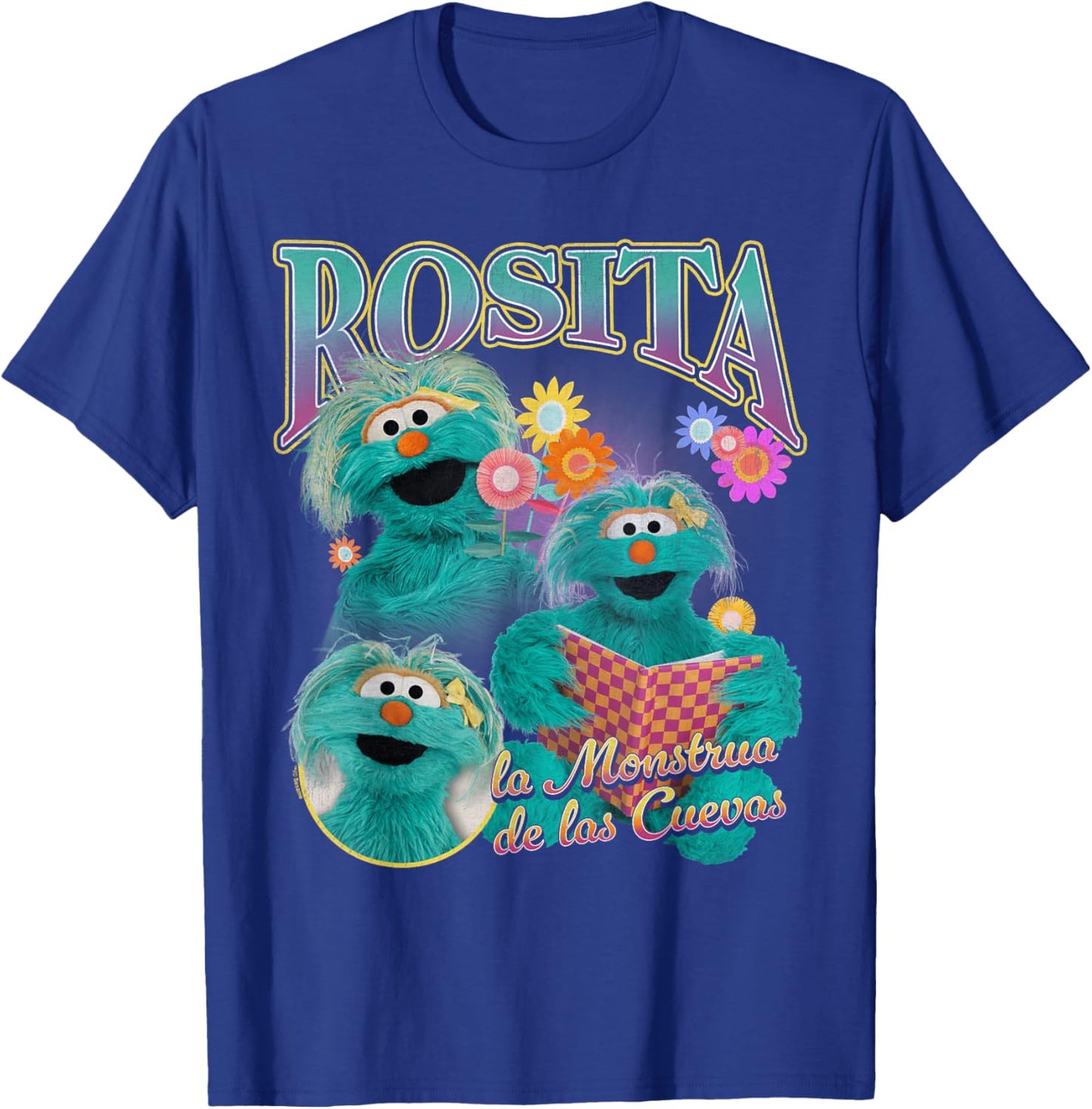 Sesame Street Rosita Bootleg Style T-Shirt - T-Shirt | Royal