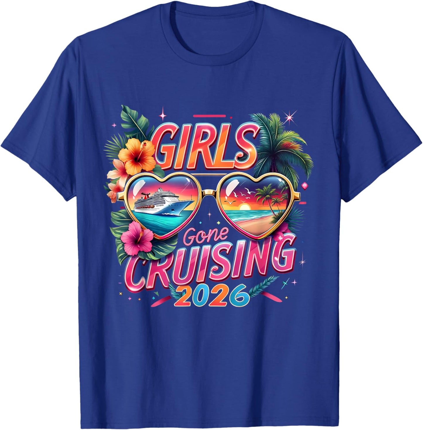 Girls Gone Cruising 2026 Tropical Trip T-Shirt - T-Shirt | Royal