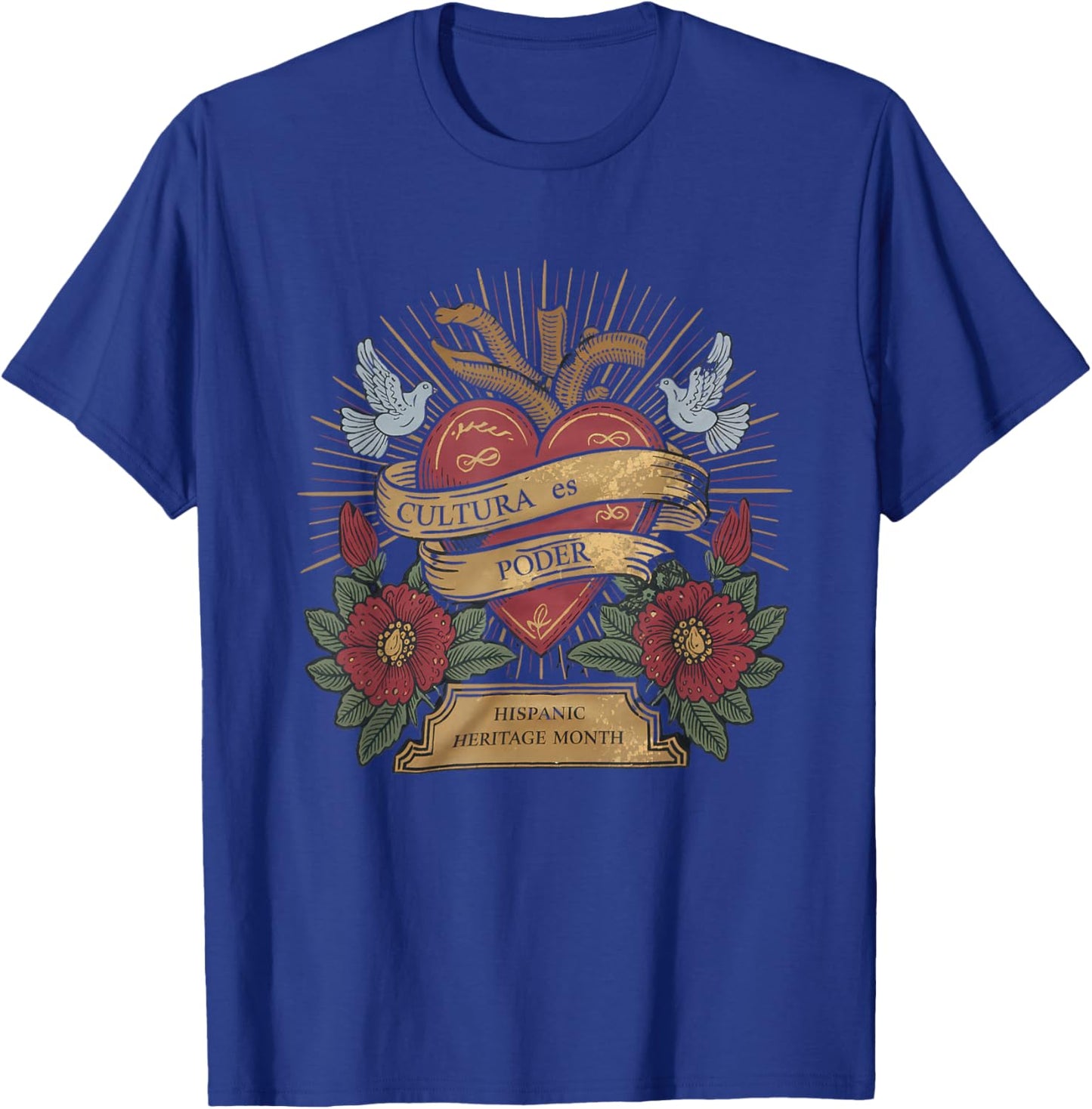 Cultura ES Poder Hispanic Heritage Latina Empowerment T-Shirt - T-Shirt | Royal