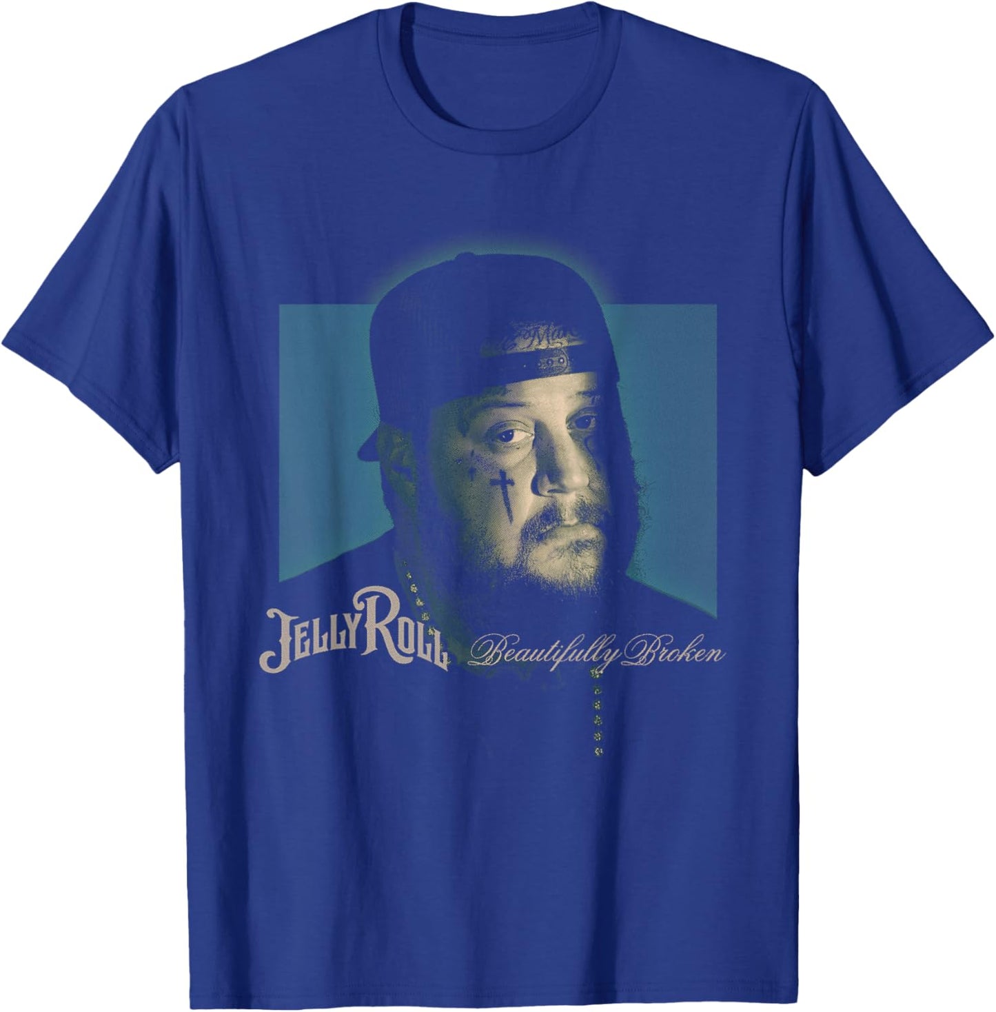 Jelly Roll - Beautifully Broken Portrait T-Shirt - T-Shirt | Royal