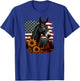 Funny Mule Shirt Patriotic USA American Flag with Sunflowers T-Shirt - T-Shirt | Royal