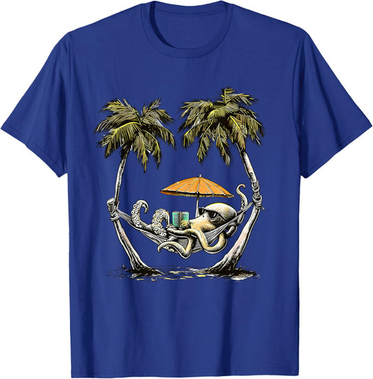 Tropical Octopus T-Shirt - T-Shirt | Royal