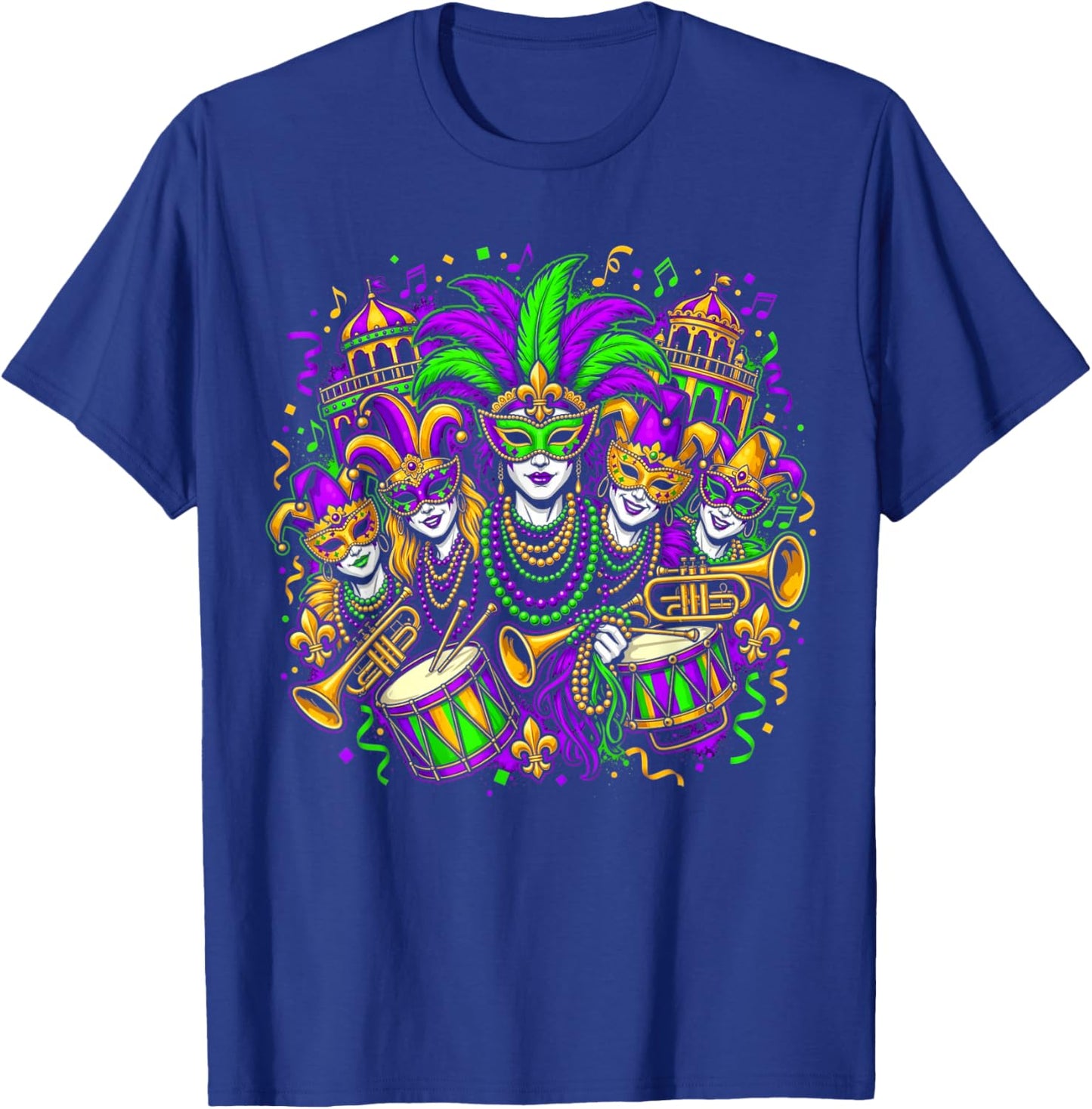 Karneval-Kostüm Ersatz Partner Lustig Mardi Gras Mask Crew T-Shirt - T-Shirt | Royal