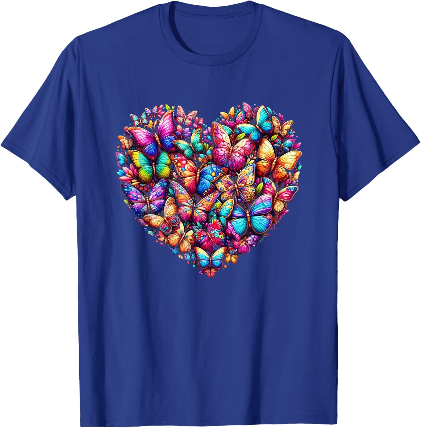 Butterfly Love Colorful Butterflies Art Beautiful Garden T-Shirt - T-Shirt | Royal