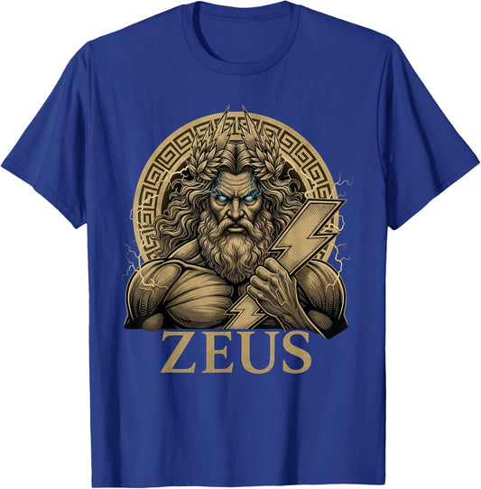 Greek Mythology Dark God Zeus Gothic Greece Ancient T-Shirt - T-Shirt | Royal