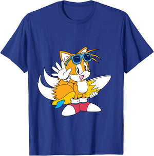 Sonic The Hedgehog Collection Printemps-été Manche Longue T-Shirt - T-Shirt | Royal