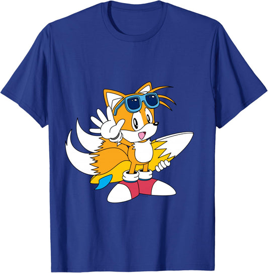 Sonic The Hedgehog Collection Printemps-été Manche Longue T-Shirt - T-Shirt | Royal