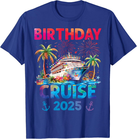 Birthday Cruise Trip Outfits 2025 -Adults & Kids Cruise Themed - Black, Small T-Shirt - T-Shirt | Royal