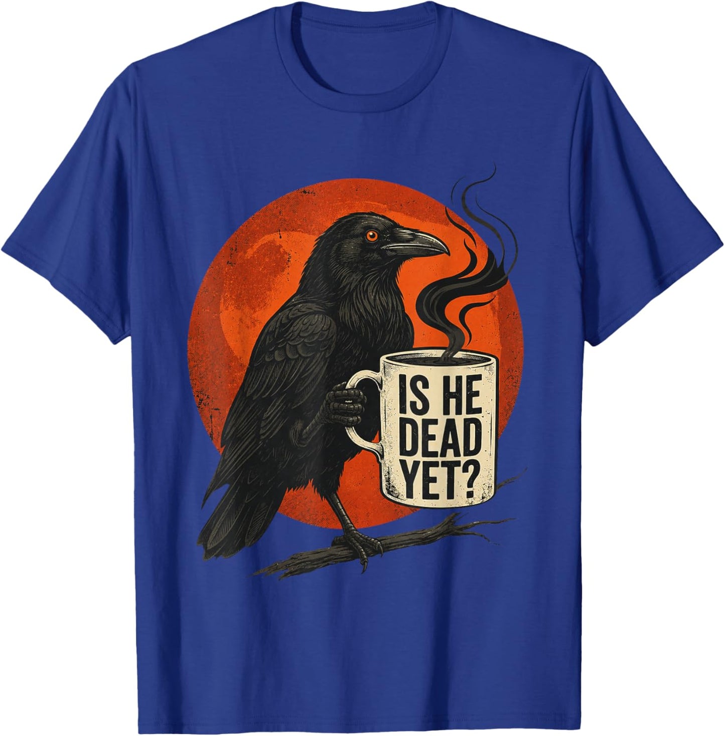 Retro is He Vintage Dead Yet Dark Crow Raven Bird Humor T-Shirt - T-Shirt | Royal