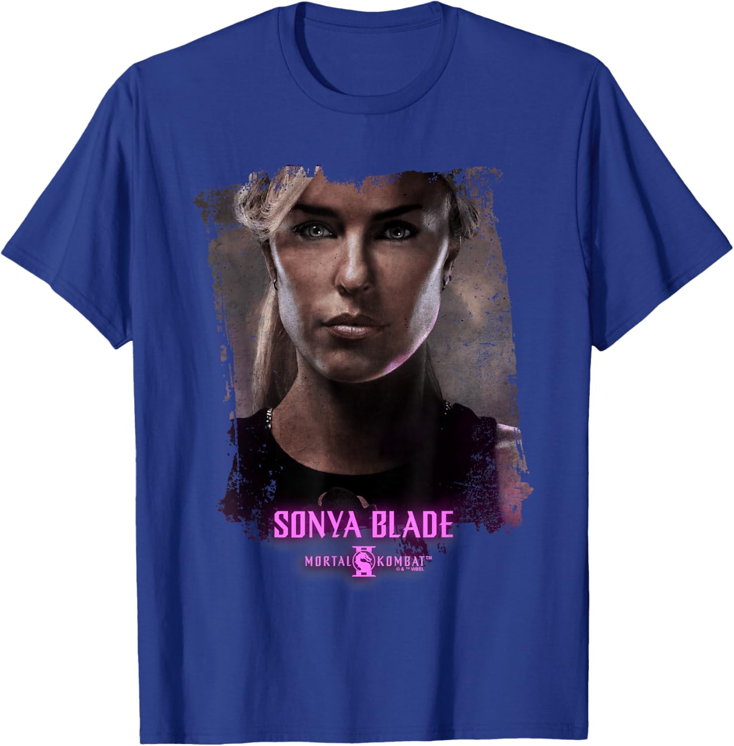 Mortal Kombat 2 Sonya Blade Portrait T-Shirt - T-Shirt | Royal