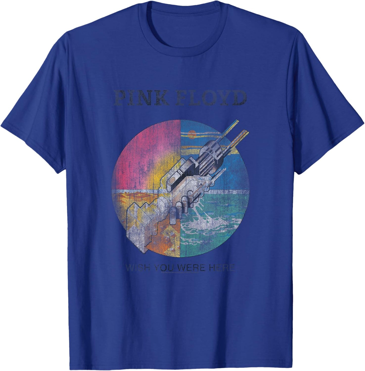 Official Pink Floyd Prog Rock Wish You Were Here Ladies T-Shirt - T-Shirt | Royal