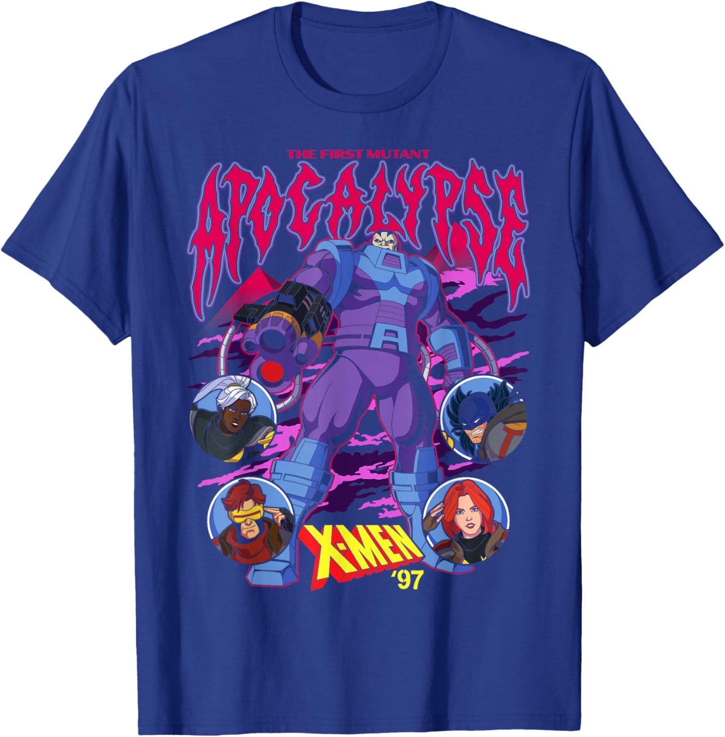 Marvel X-Men '97 First Mutant Apocalypse & Hero Portraits T-Shirt - T-Shirt | Royal