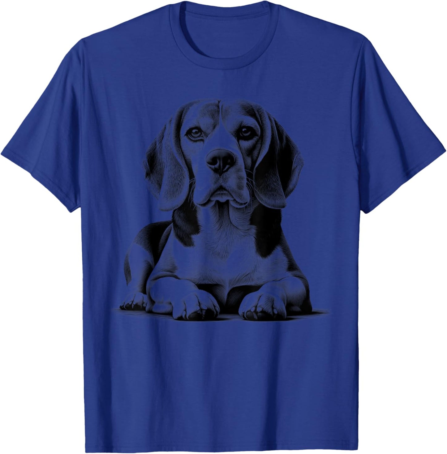 Super Cute Beagle Portrait in Lying Pose T-Shirt - T-Shirt | Royal