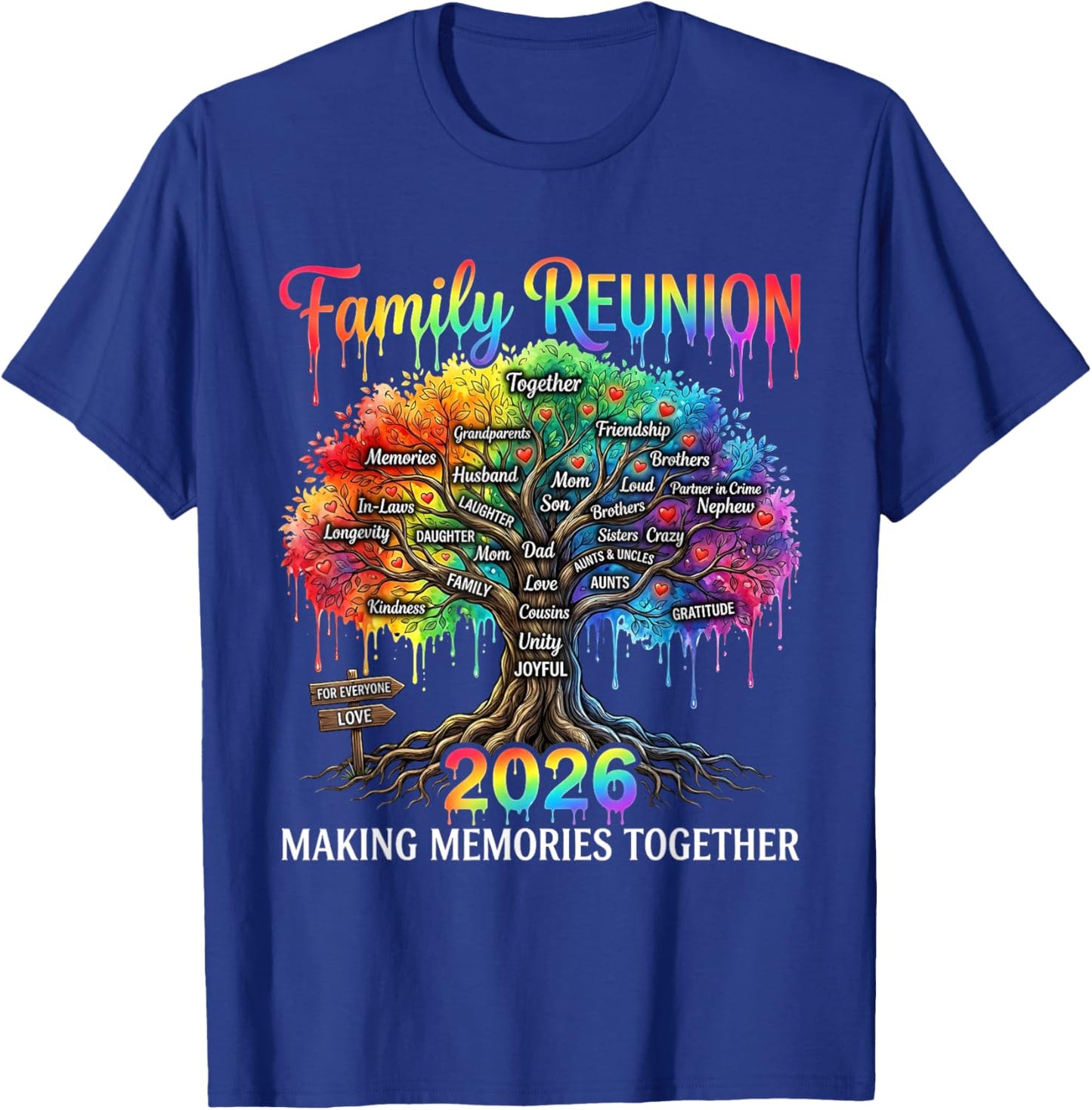 Family Reunion 2026 Making Memories Together Mom Dad Vacay T-Shirt - T-Shirt | Royal
