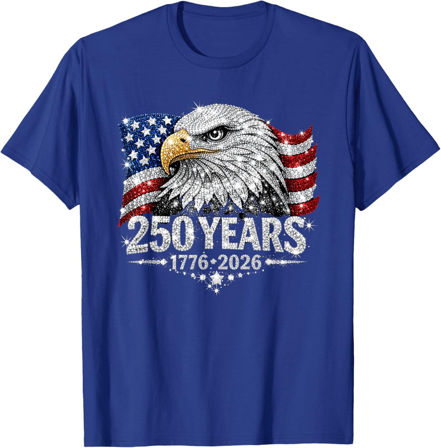 Patriotic America Women Men 250th Anniversary USA T-Shirt - T-Shirt | Royal