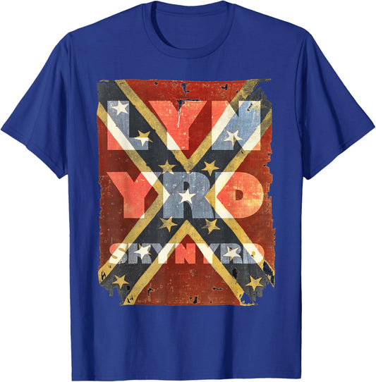 Lynyrd Skynyrd Southern Pride US Flag Retro 70s Rock Country T-Shirt - T-Shirt | Royal